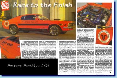Picture showing Mustang Monthly 2/96 article
